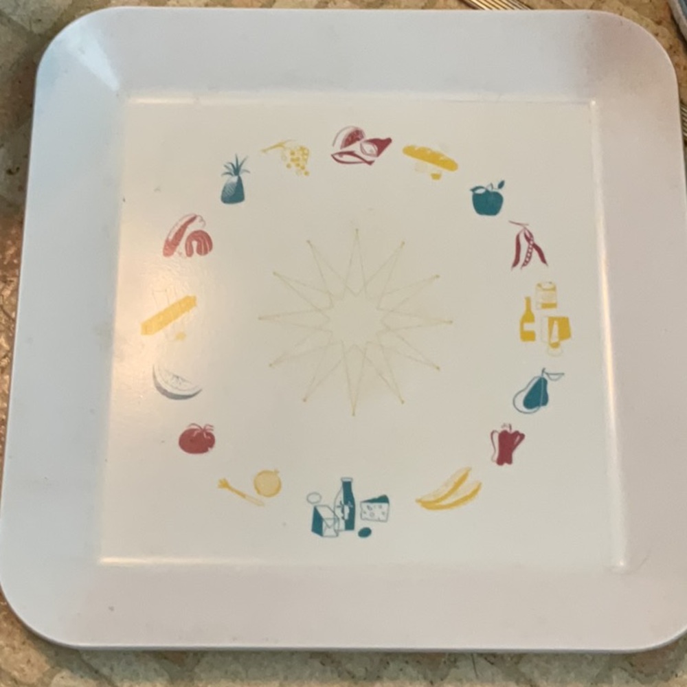 Mid-Century Modern Atomic square tray